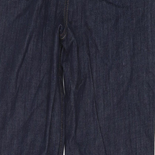 Nexct Womens Blue Cotton Bootcut Jeans Size 14 L30 in Regular Button