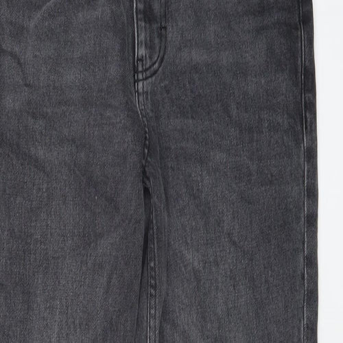 Topshop Womens Grey Cotton Mom Jeans Size 28 in L24 in Regular Button
