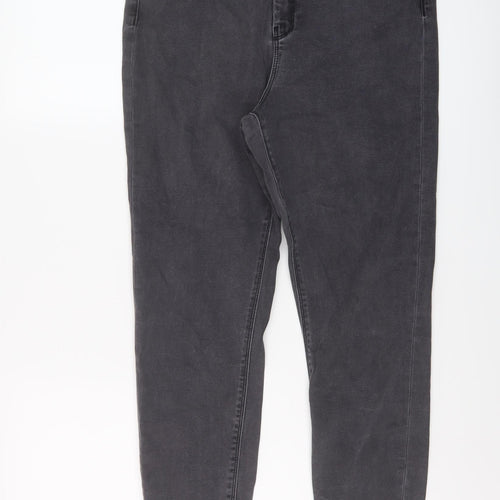 ASOS Womens Grey Cotton Skinny Jeans Size 30 in L25 in Regular Button