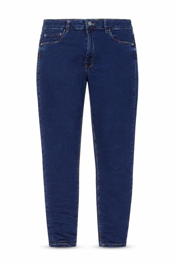 ASOS Womens Blue Cotton Skinny Jeans Size 32 in L25 in Regular Button