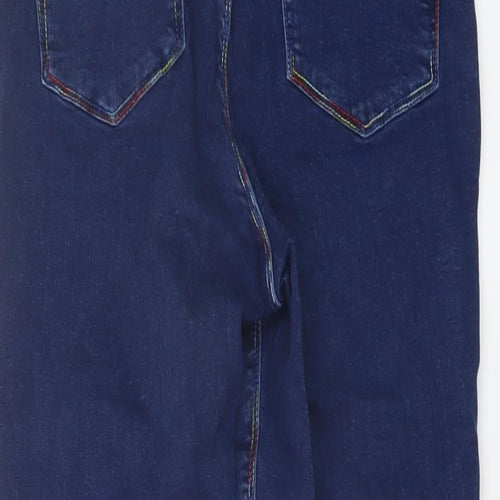 ASOS Womens Blue Cotton Skinny Jeans Size 32 in L25 in Regular Button