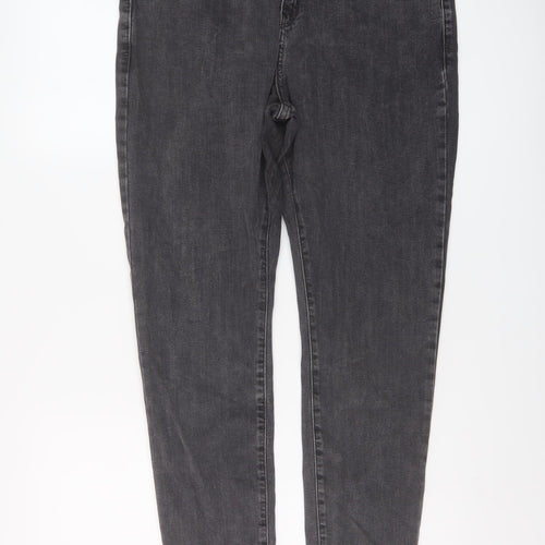 Levi's Womens Grey Cotton Skinny Jeans Size 16 L30 in Regular Button