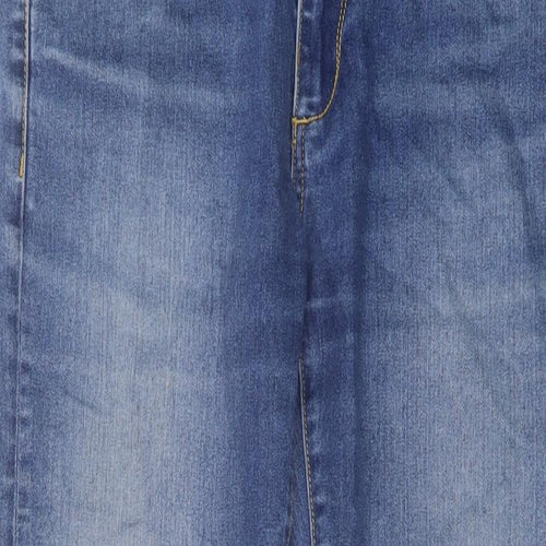 Kenvelo Womens Black Cotton Straight Jeans Size 32 in L32 in Slim Button