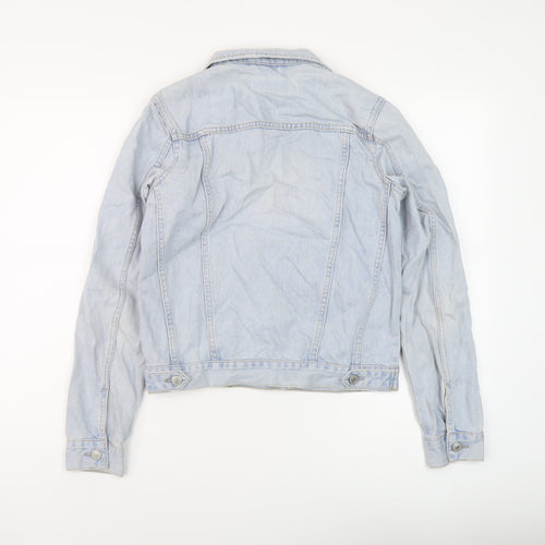 Topshop Womens Blue Jacket Size 8 Button