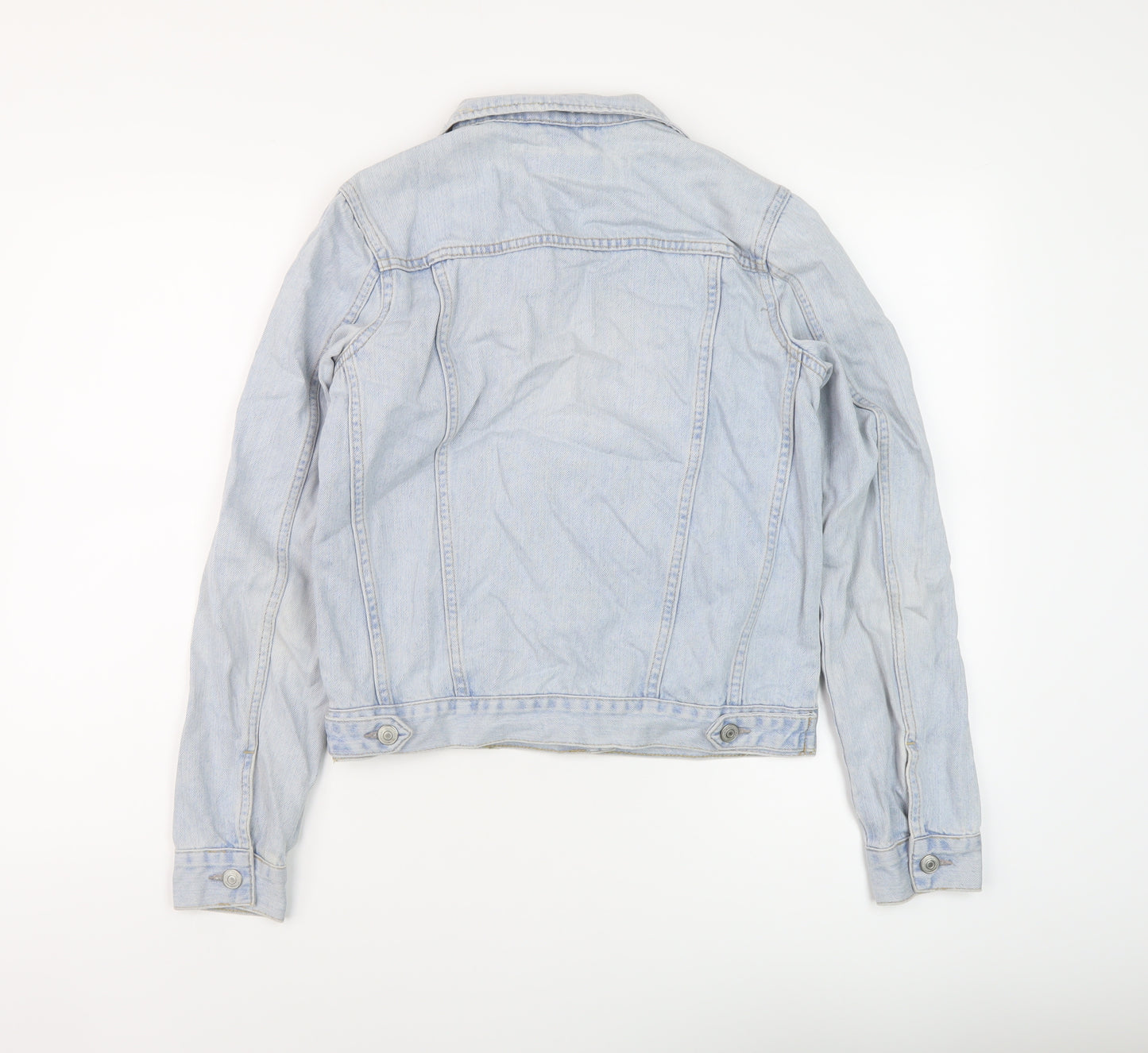 Topshop Womens Blue Jacket Size 8 Button