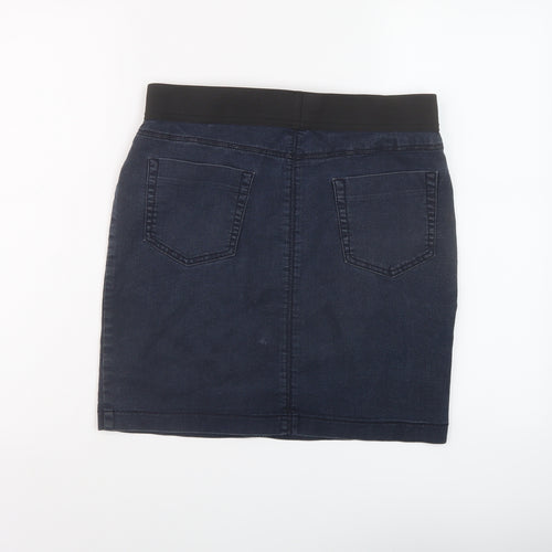Marks and Spencer Womens Black Cotton A-Line Skirt Size 10