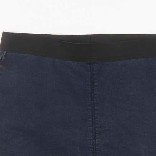 Marks and Spencer Womens Black Cotton A-Line Skirt Size 10