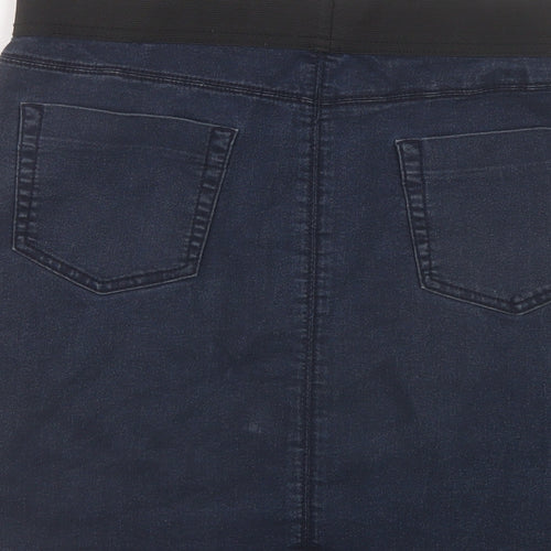 Marks and Spencer Womens Black Cotton A-Line Skirt Size 10