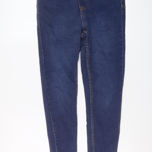 New Look Womens Blue Cotton Skinny Jeans Size 12 L27 in Regular