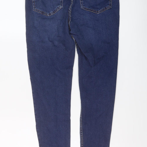New Look Womens Blue Cotton Skinny Jeans Size 12 L27 in Regular