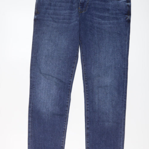 MCNEAL Mens Blue Cotton Straight Jeans Size 32 in L29 in Regular Button