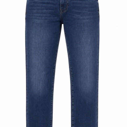 MCNEAL Mens Blue Cotton Straight Jeans Size 32 in L29 in Regular Button