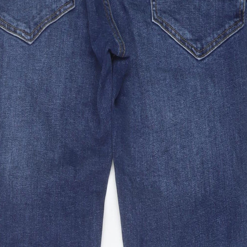 MCNEAL Mens Blue Cotton Straight Jeans Size 32 in L29 in Regular Button