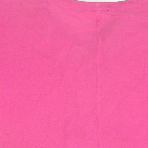 One Life Womens Pink Cotton Basic Blouse Size 6 Round Neck
