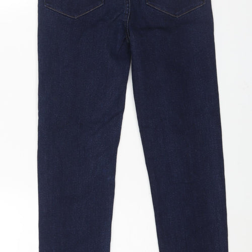 Marks and Spencer Mens Blue Cotton Skinny Jeans Size 24 in L27 in Regular Zip