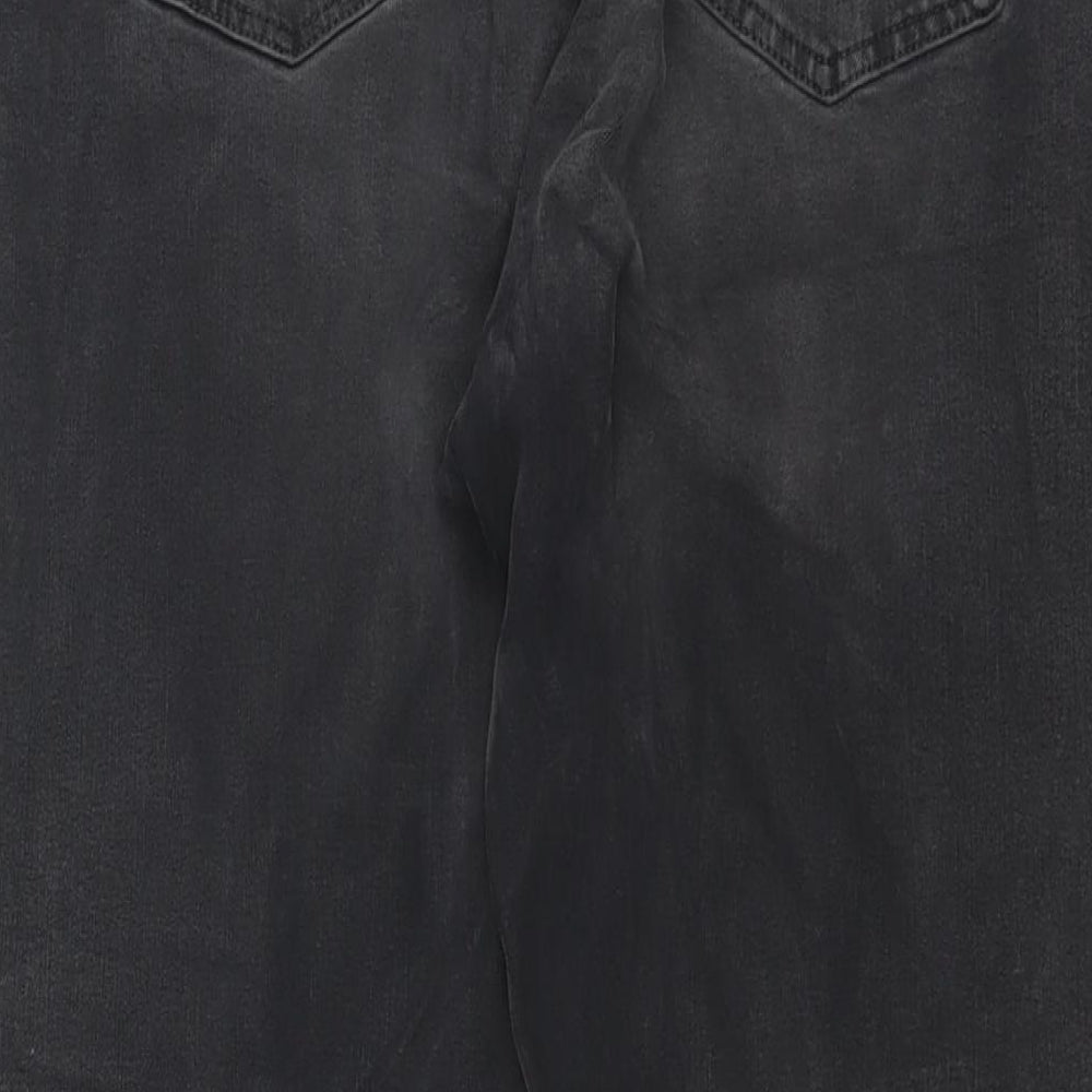 MArks and Womens Grey Cotton Tapered Jeans Size 18 L26 in Regular Zip