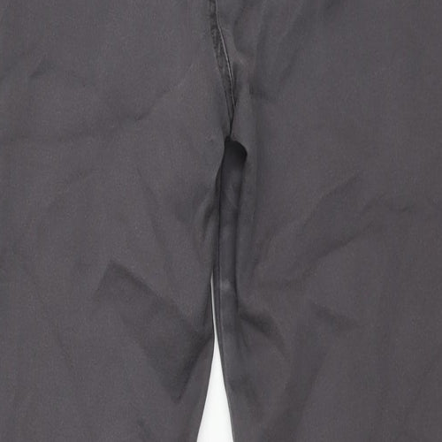 Wallis Womens Grey Cotton Skinny Jeans Size 14 L29 in Regular Zip
