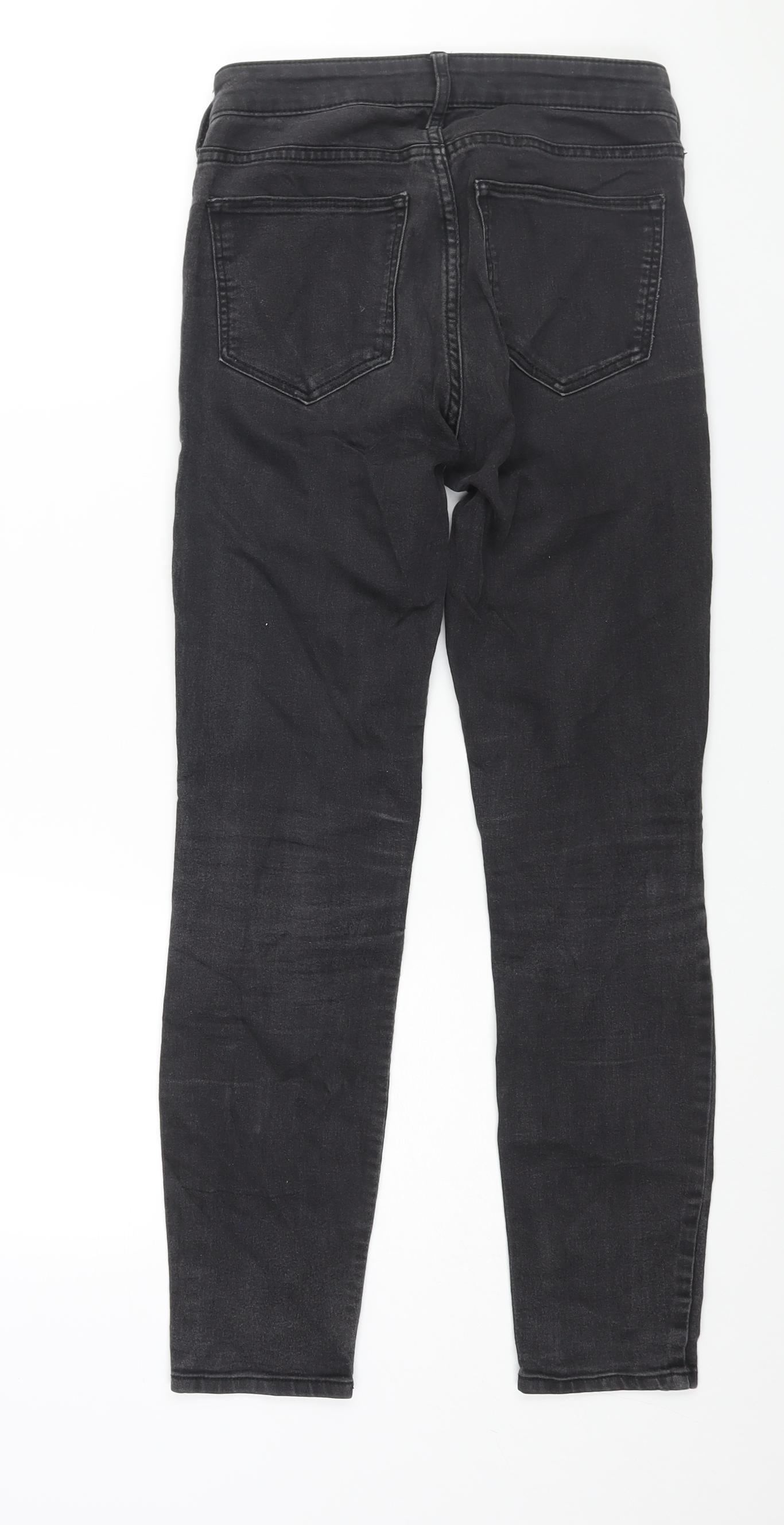 H&M Womens Black Cotton Skinny Jeans Size 26 in L28 in Regular Zip