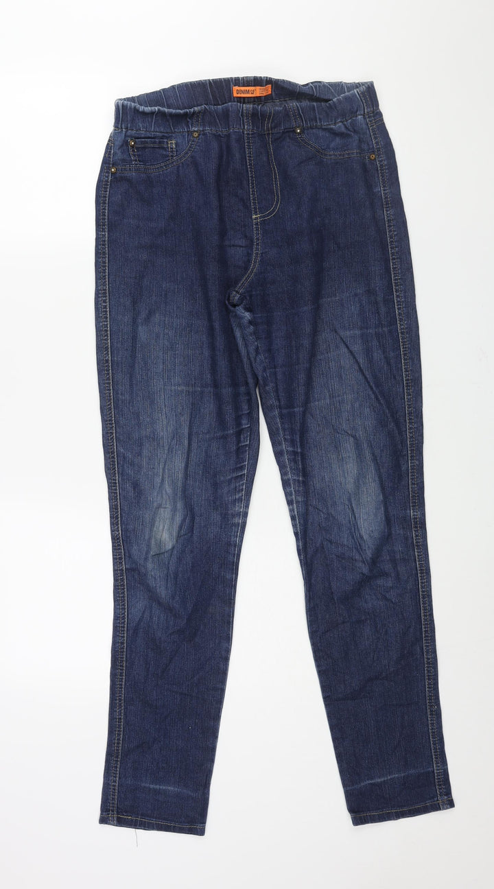 Denim& Womens Blue Cotton Jegging Jeans Size 12 L31 in Regular