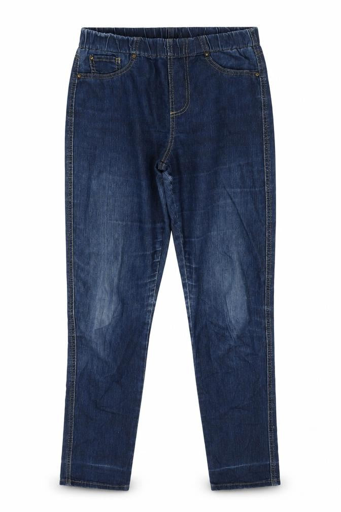 Front view of Denim& women’s blue cotton jegging jeans, size UK 12, 31-inch leg regular