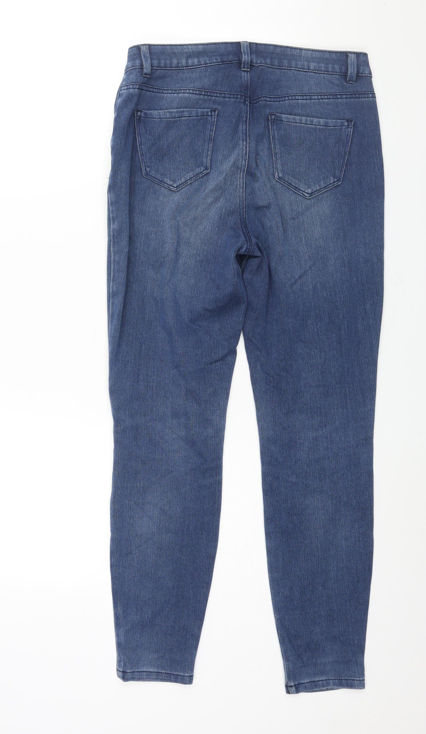 George Womens Blue Polyester Skinny Jeans Size 12 L29 in Regular Zip