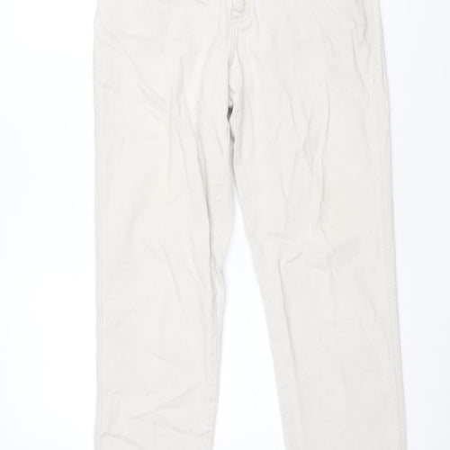 Lee Mens Ivory Cotton Straight Jeans Size 30 in L30 in Regular Zip