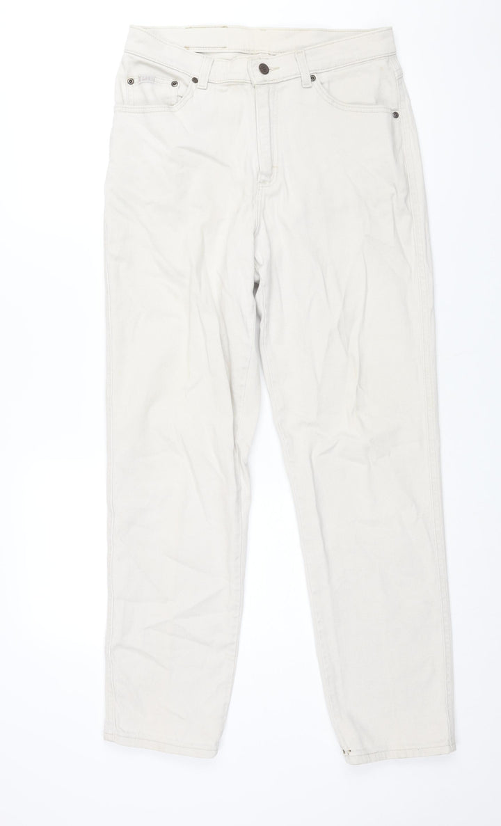 Lee Mens Ivory Cotton Straight Jeans Size 30 in L30 in Regular Zip