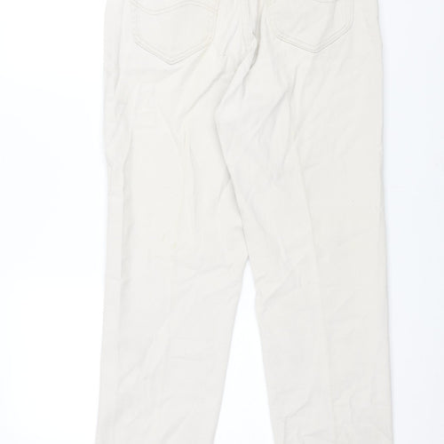 Lee Mens Ivory Cotton Straight Jeans Size 30 in L30 in Regular Zip