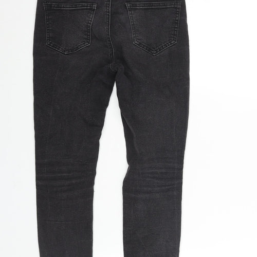 Boohoo Womens Black Cotton Skinny Jeans Size 6 L26 in Regular Zip
