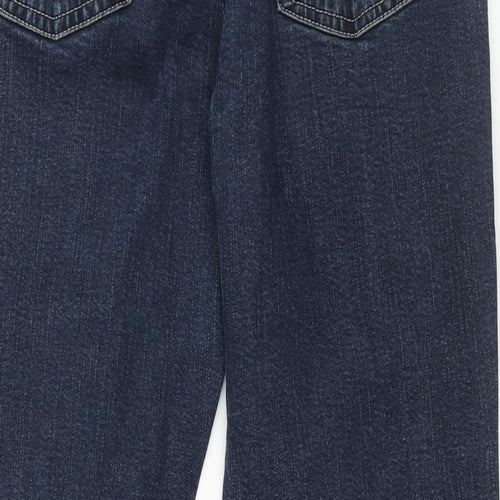 Per Una Womens Brown Cotton Straight Jeans Size 16 L31 in Regular Zip