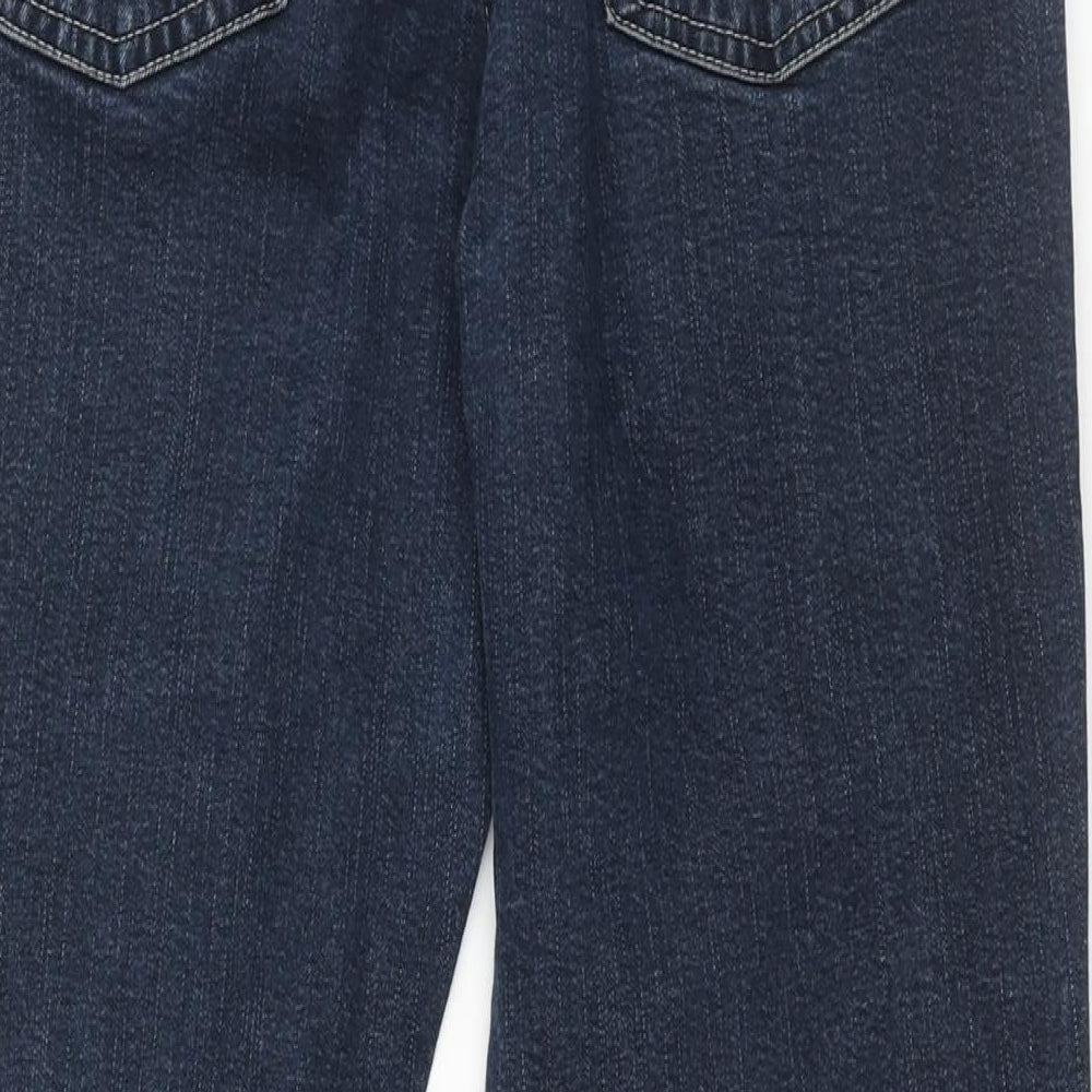 Per Una Womens Brown Cotton Straight Jeans Size 16 L31 in Regular Zip