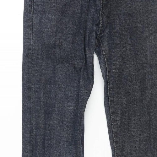 Gold SK Womens Blue Cotton Straight Jeans Size 28 in L32 in Regular Zip
