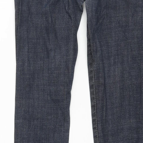 Gold SK Womens Blue Cotton Straight Jeans Size 28 in L32 in Regular Zip