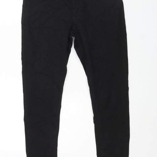 Marks and Spencer Womens Black Cotton Skinny Jeans Size 30 in L26 in Regular