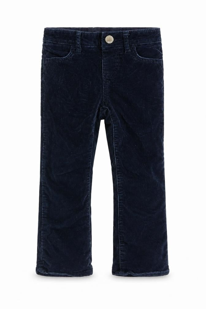 Gap Girls Blue Cotton Chino Trousers Size 3 Years Regular Snap