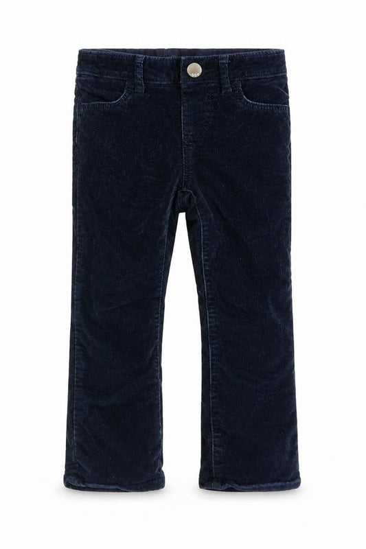 Gap Girls Blue Cotton Chino Trousers Size 3 Years Regular Snap
