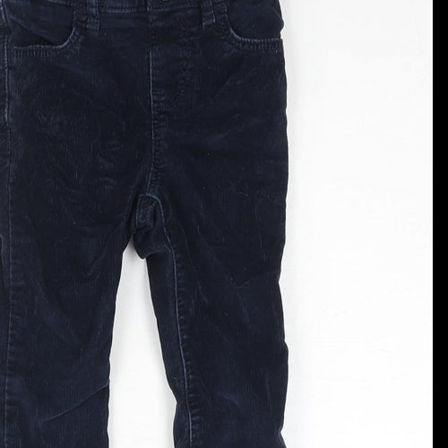 Gap Girls Blue Cotton Chino Trousers Size 3 Years Regular Snap