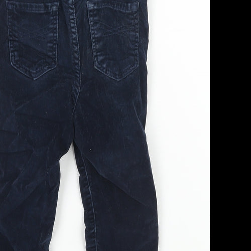 Gap Girls Blue Cotton Chino Trousers Size 3 Years Regular Snap
