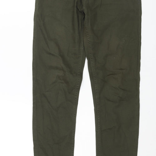 Denim & Co. Mens Green Cotton Skinny Jeans Size 28 in L32 in Regular Zip