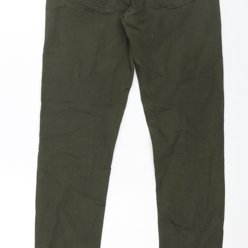 Denim & Co. Mens Green Cotton Skinny Jeans Size 28 in L32 in Regular Zip