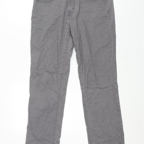 Levi's Womens Grey Geometric Cotton Straight Jeans Size 29 in L32 in Regular Zip