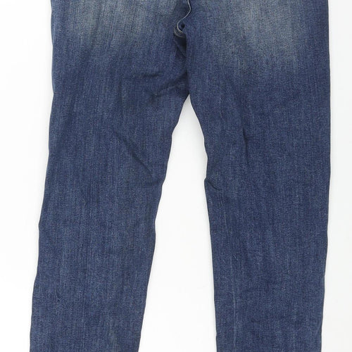 Denim & Co. Womens Blue Cotton Skinny Jeans Size 10 L28 in Regular Zip