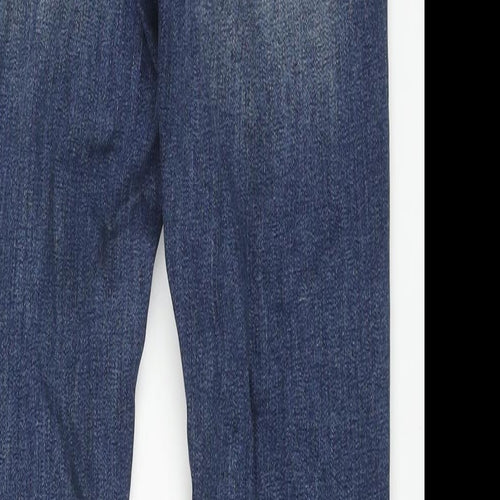 Denim & Co. Womens Blue Cotton Skinny Jeans Size 10 L28 in Regular Zip
