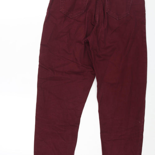 Liz Caliborne Womens Red Cotton Mom Jeans Size 6 L27 in Regular Zip