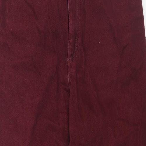 Liz Caliborne Womens Red Cotton Mom Jeans Size 6 L27 in Regular Zip