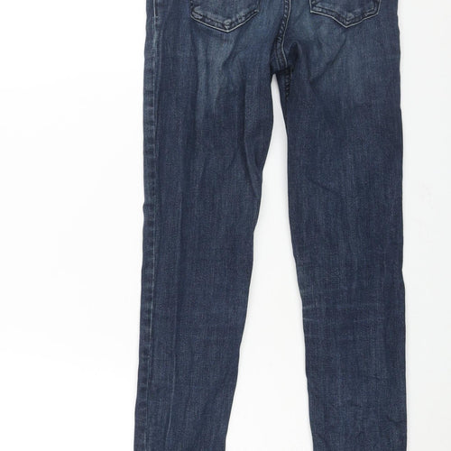 Topshop Womens Blue Cotton Skinny Jeans Size 26 in L32 in Regular Zip