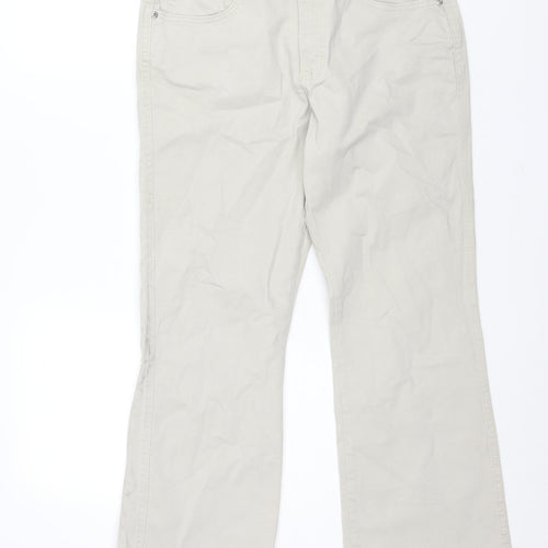 Lee Mens Beige Cotton Bootcut Jeans Size 30 in L27 in Regular Zip
