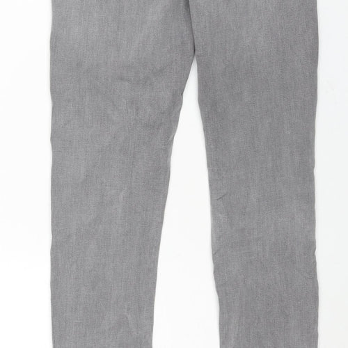 Hallhuber Womens Grey Cotton Skinny Jeans Size 8 L28 in Regular Zip