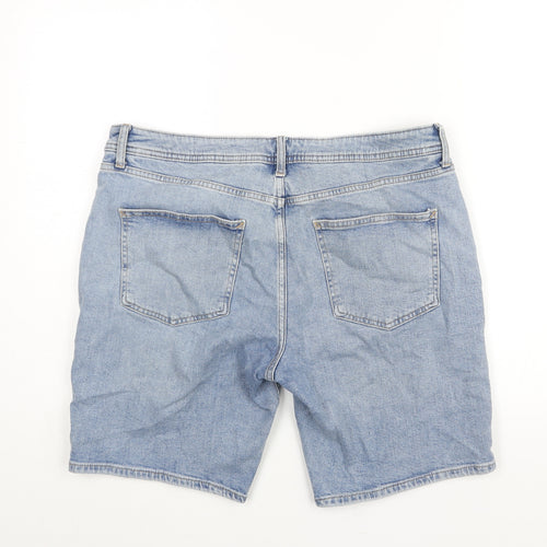 Denim & Co. Mens Blue Cotton Bermuda Shorts Size 36 in L9 in Regular Button