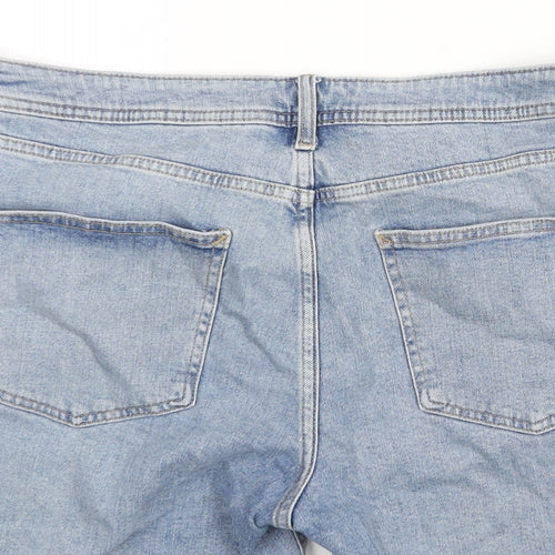 Denim & Co. Mens Blue Cotton Bermuda Shorts Size 36 in L9 in Regular Button